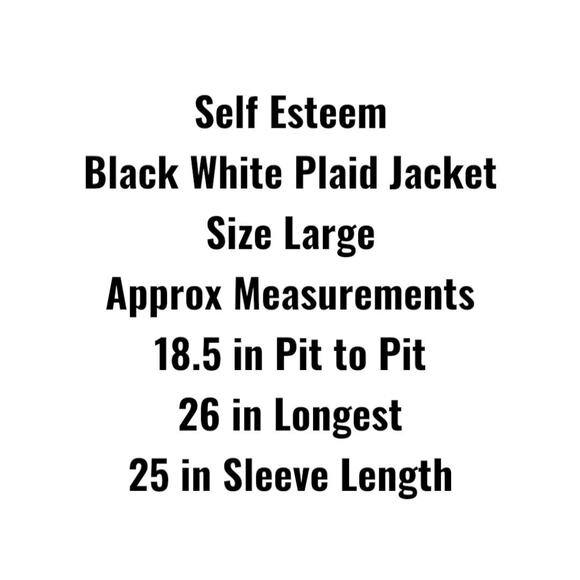 Self Esteem Womens L Black & White Flannel Zip Up Jacket Coat Lined Pockets - Picture 4 of 12